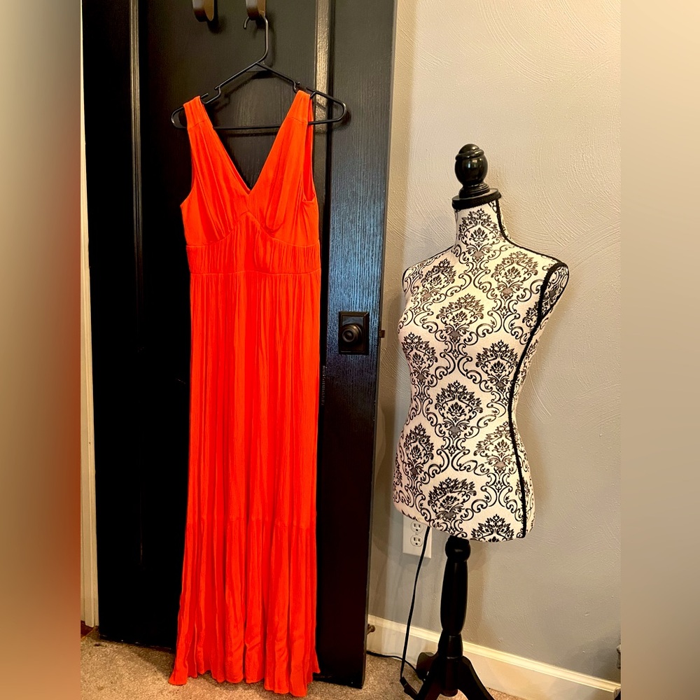 Express orange maxi dress size xs